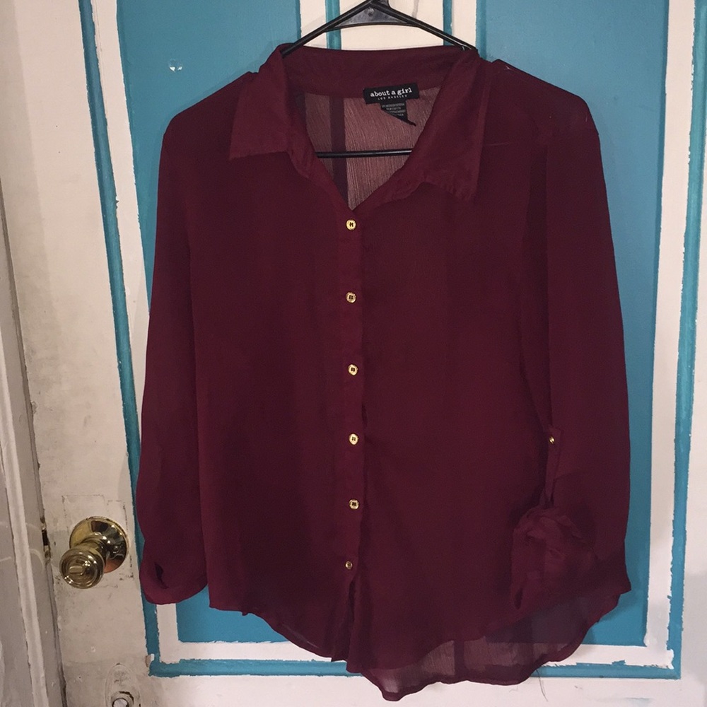 Sexy sheer Button down